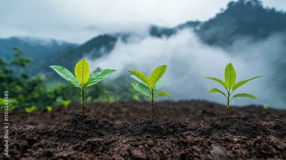 Young Trees Flourishing: A Symbol of Geoscience in Environmental Restoration Efforts Young Trees Flourishing: A Symbol of Geoscience in Environmental Restoration Efforts