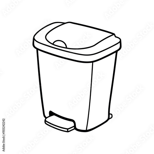 trash can isolated on white