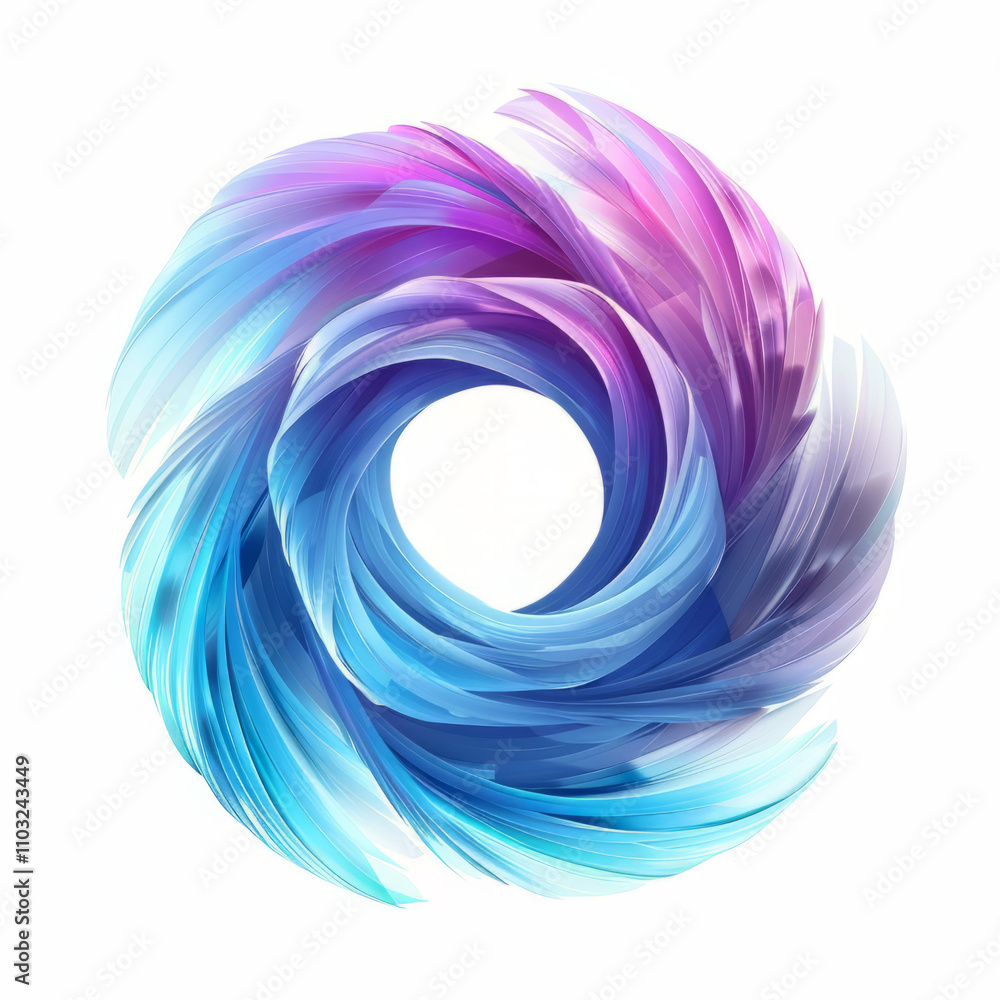 Circle logo in virtuality style on white background, 8k Circle logo in virtuality style on white background, 8k