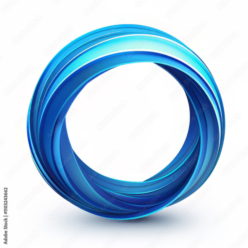 Circle logo in virtuality style on white background, 8k Circle logo in virtuality style on white background, 8k