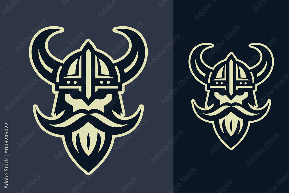 Obraz premium Viking Warrior Logo | Bold Scandinavian Design | Perfect for Branding and Merchandise