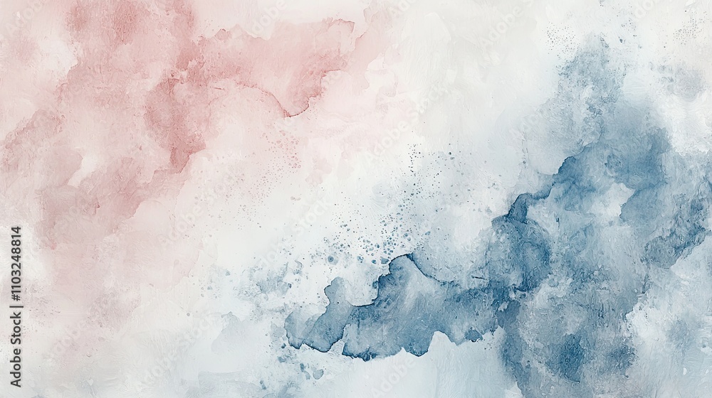 Obraz premium watercolor texture blush pink and blue, neutral,