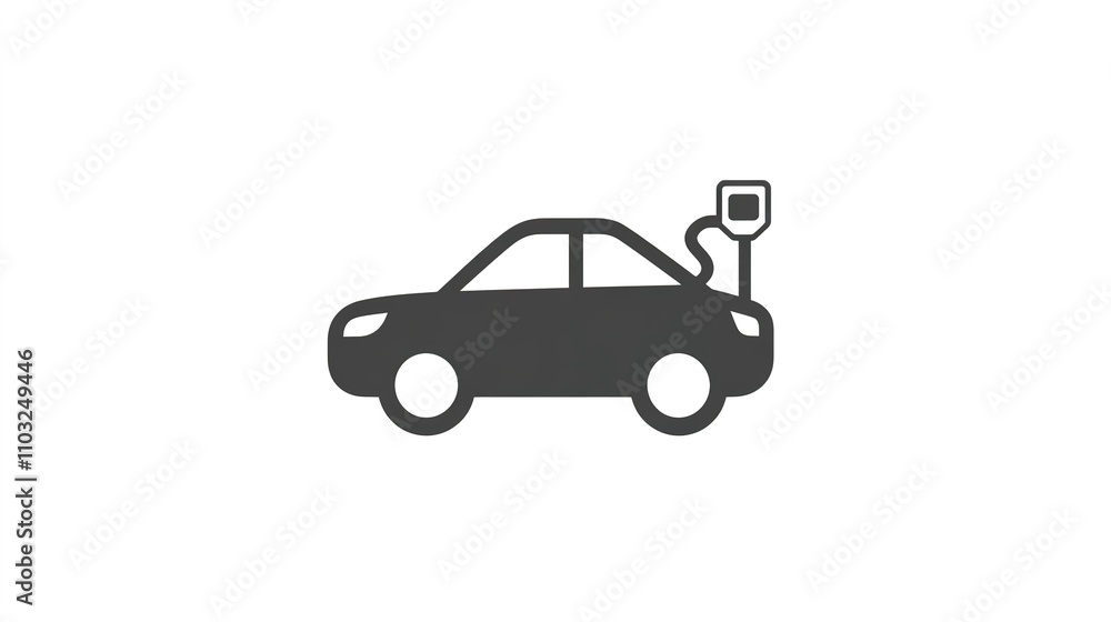 A modern and sleek icon representing a car charging, showcasing a minimalist design with clean lines and vibrant colors to symbolize electric vehicle charging, innovation, A modern and sleek icon representing a car charging, showcasing a minimalist design with clean lines and vibrant colors to symbolize electric vehicle charging, innovation,