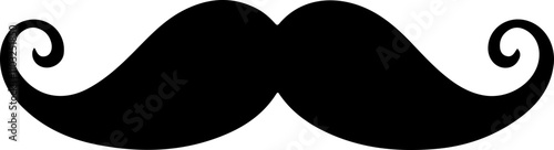 Black mustache vector icon
