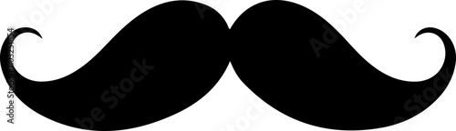 Black mustache vector icon
