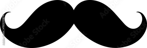 Black mustache vector icon
