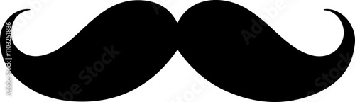 Black mustache vector icon