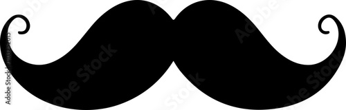 Black mustache vector icon