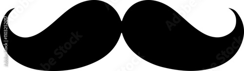 Black mustache vector icon