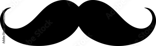 Black mustache vector icon