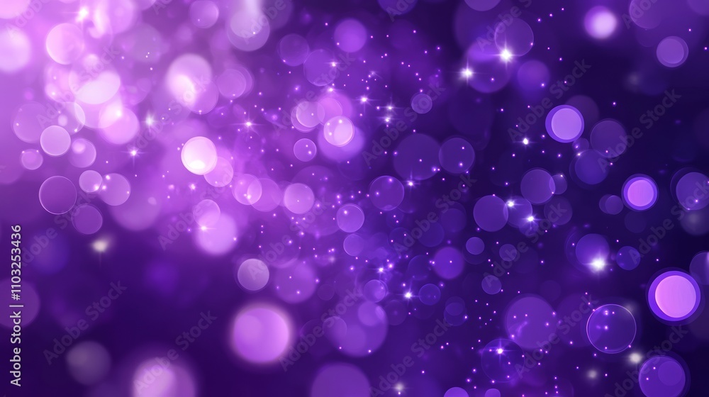 Purple Bokeh Background with Sparkling Circles Purple Bokeh Background with Sparkling Circles