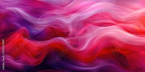 Pink and Red Waves Abstract