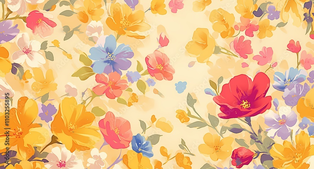 Fototapeta premium pattern with flowers
