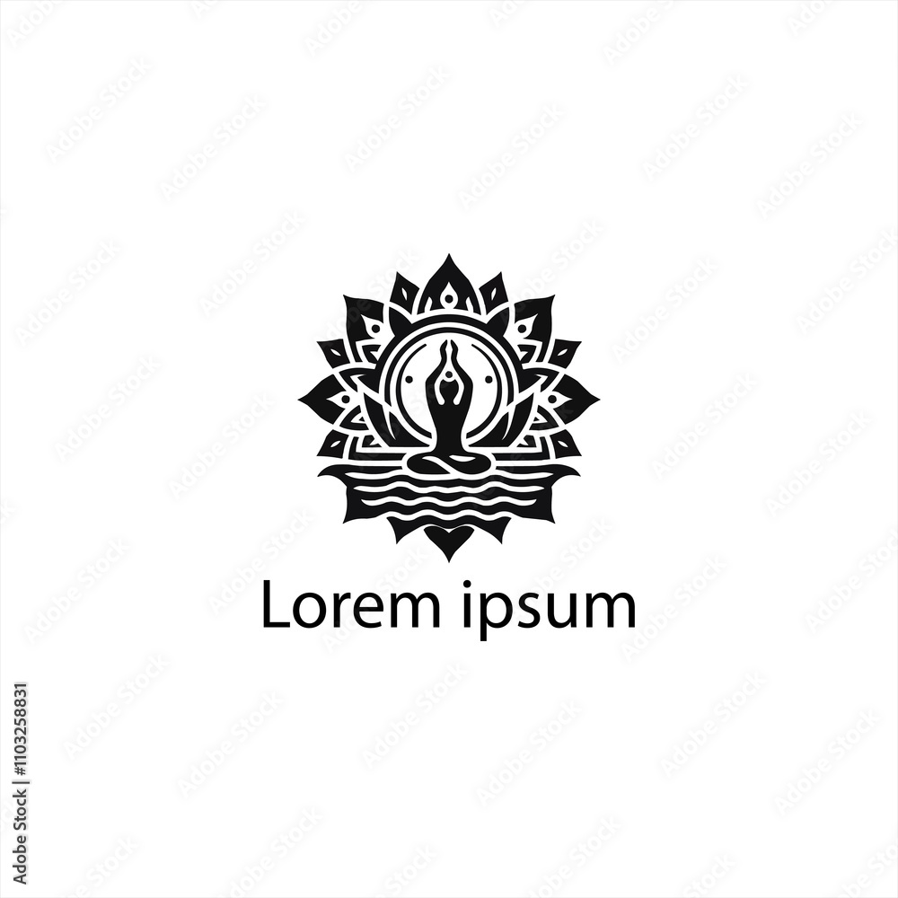 A Yoga Logo Design On White Background A Yoga Logo Design On White Background