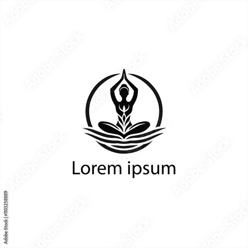 A Yoga Logo Design On White Background