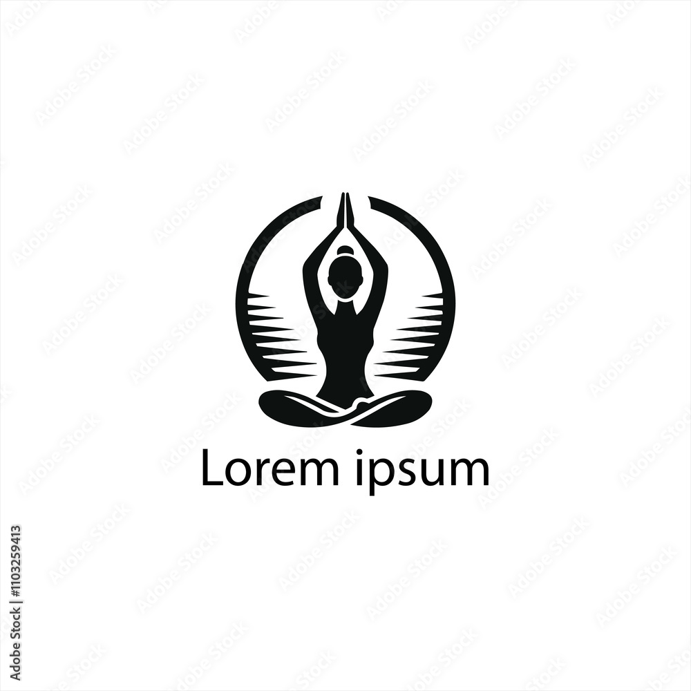 A Yoga Logo Design On White Background A Yoga Logo Design On White Background
