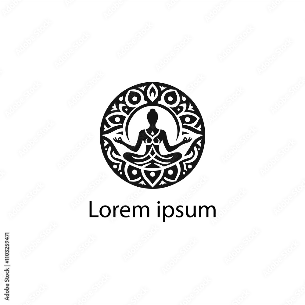 A Yoga Logo Design On White Background