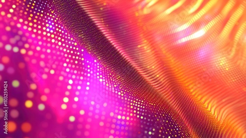 Wallpaper Mural Abstract digital waves with vibrant colors and dots. Torontodigital.ca