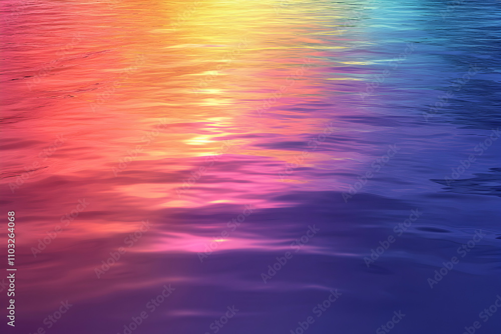 Vibrant Water Surface Reflecting Sunset Hues Vibrant Water Surface Reflecting Sunset Hues