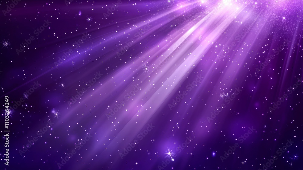 Obraz premium Purple Starry Night Sky Background