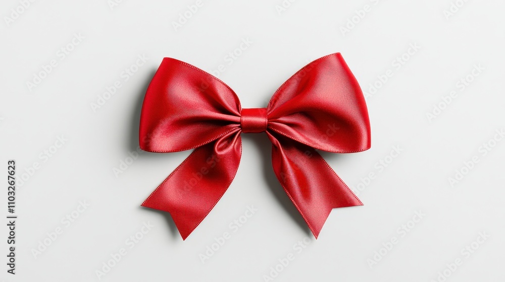 A vibrant red bow made of leather, elegantly tied, resting on a light background, perfect for gifts or fashion accessories. A vibrant red bow made of leather, elegantly tied, resting on a light background, perfect for gifts or fashion accessories.