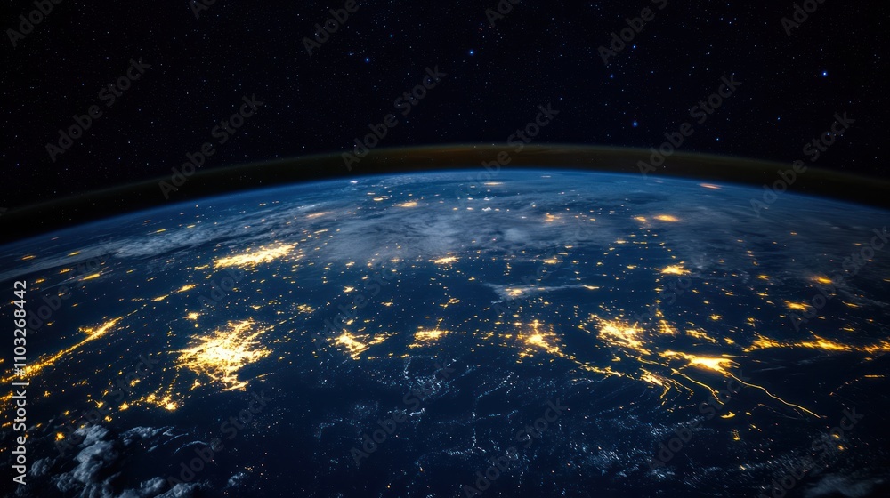 Obraz premium Light pollution and its effects on surrounding ecosystems