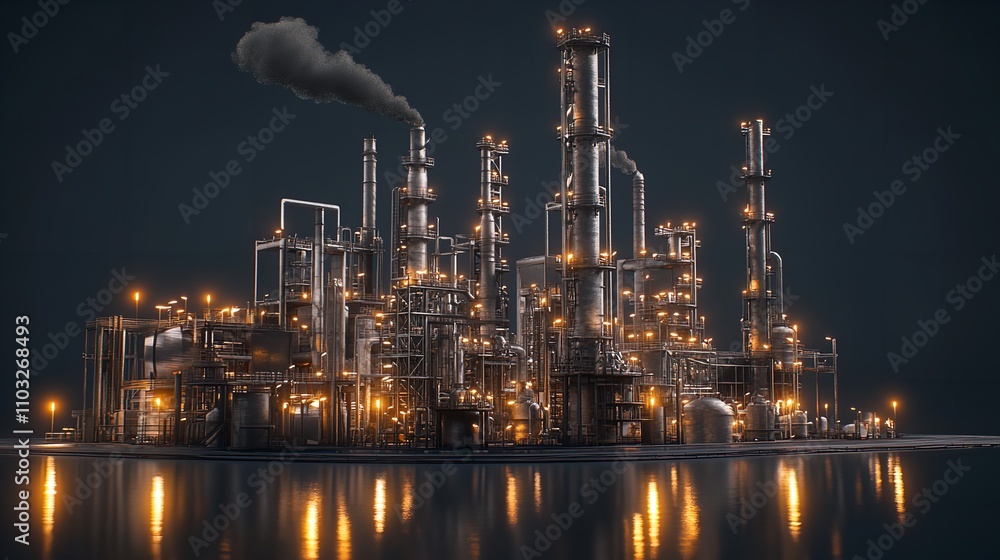 Oil Refinery on Transparent Background
Oil Refinery on Transparent Background