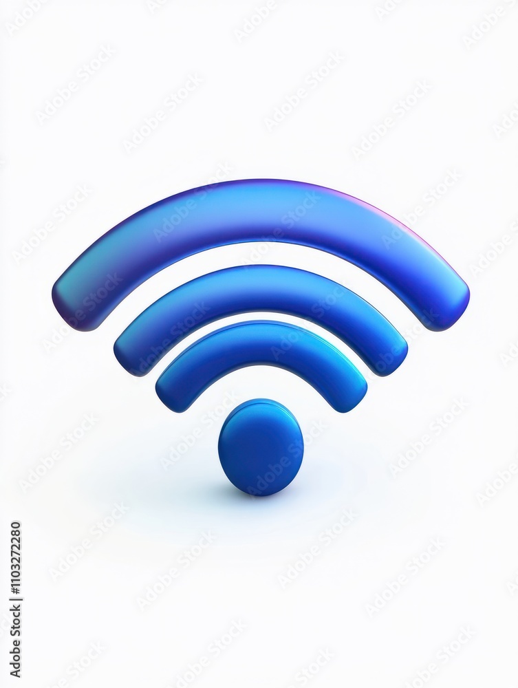 Blue 5G network icon 3d illustration isolated on white background Blue 5G network icon 3d illustration isolated on white background