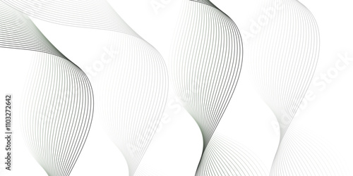 Abstract technology wave lines, frequency sound, data science, business wave line background. Abstract wavy element for design on transparent background isolated
