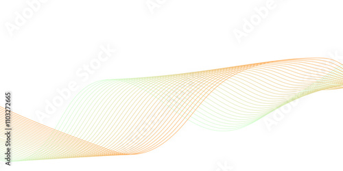 Abstract technology wave lines, frequency sound, data science, business wave line background. Abstract wavy element for design on transparent background isolated
