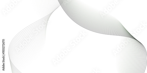 Abstract technology wave lines, frequency sound, data science, business wave line background. Abstract wavy element for design on transparent background isolated
