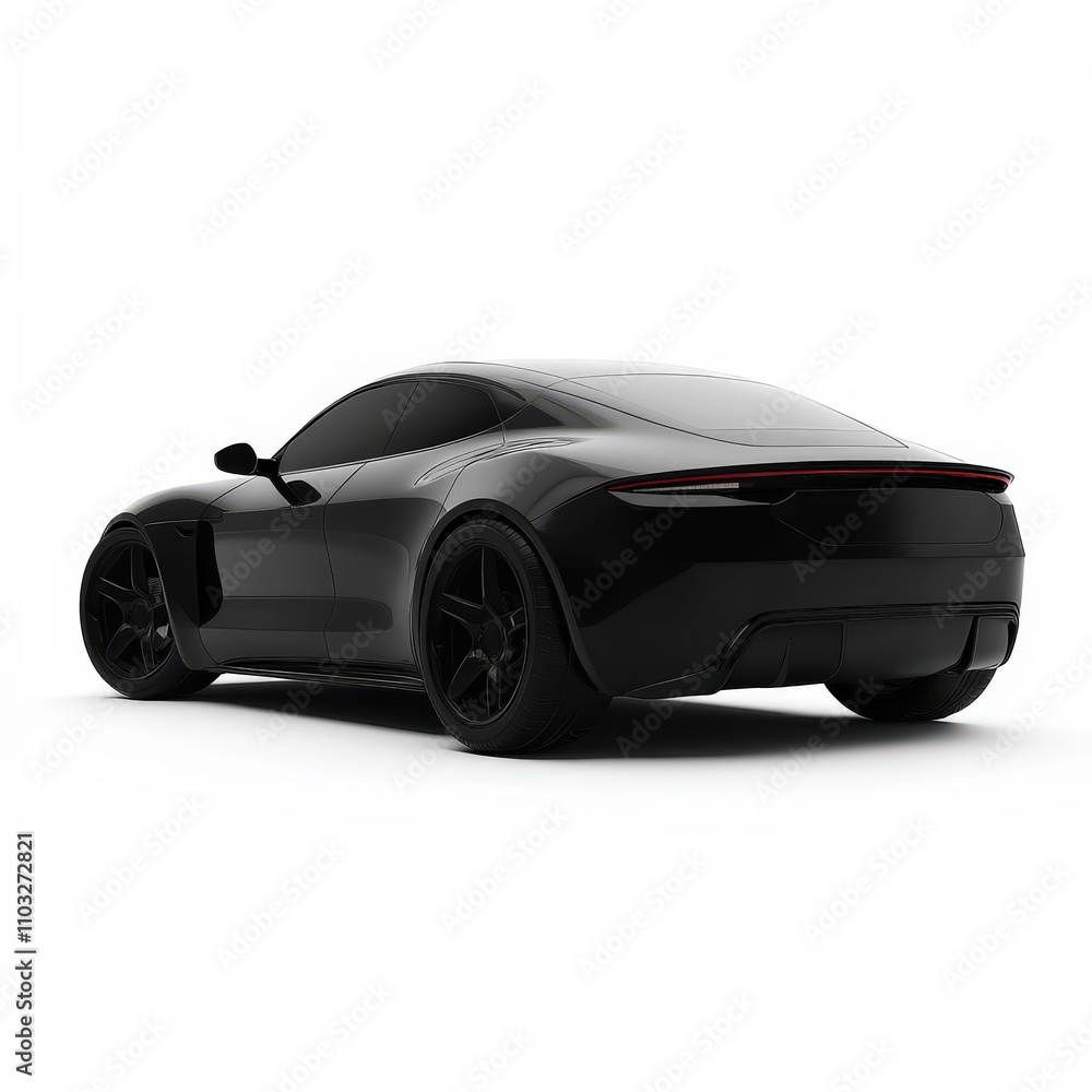 Sleek Black Sports Car with Modern Design Sleek Black Sports Car with Modern Design