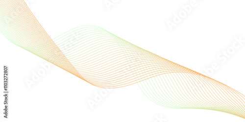 Abstract technology wave lines, frequency sound, data science, business wave line background. Abstract wavy element for design on transparent background isolated
