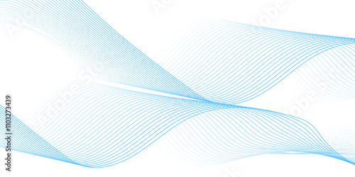 Abstract technology wave lines, frequency sound, data science, business wave line background. Abstract wavy element for design on transparent background isolated
