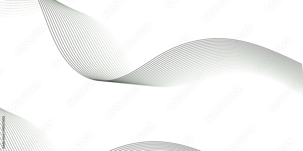 Fototapeta premium Abstract technology wave lines, frequency sound, data science, business wave line background. Abstract wavy element for design on transparent background isolated 