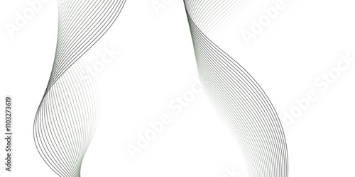 Abstract technology wave lines, frequency sound, data science, business wave line background. Abstract wavy element for design on transparent background isolated
