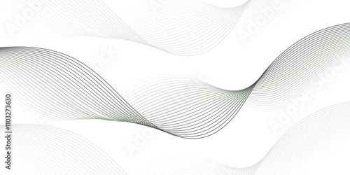 Abstract technology wave lines, frequency sound, data science, business wave line background. Abstract wavy element for design on transparent background isolated
