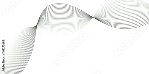 Abstract technology wave lines, frequency sound, data science, business wave line background. Abstract wavy element for design on transparent background isolated
