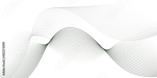 Abstract technology wave lines, frequency sound, data science, business wave line background. Abstract wavy element for design on transparent background isolated
