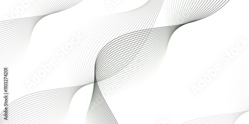 Abstract technology wave lines, frequency sound, data science, business wave line background. Abstract wavy element for design on transparent background isolated
