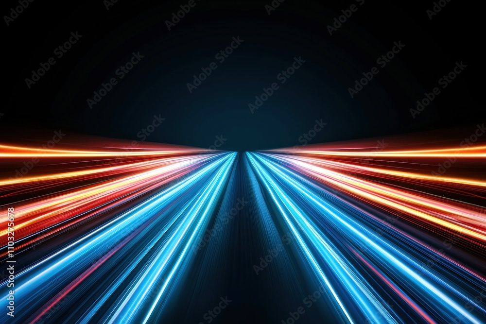 Dynamic light trails urban highway digital art nighttime perspective play futuristic motion effects Dynamic light trails urban highway digital art nighttime perspective play futuristic motion effects