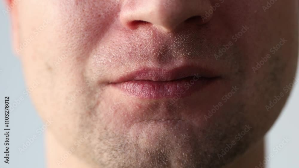 Close-up portrait of man's emotions Close-up portrait of man's emotions