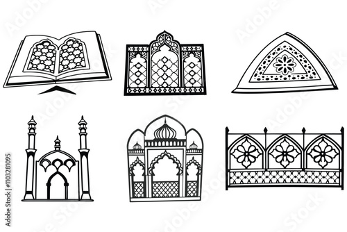 Islamic design laser-cut vectors  photo