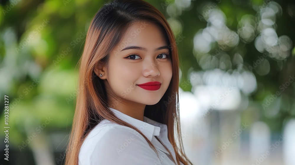 Portrait of a confident Filipino woman, showcasing her unique cultural beauty and strong personality, dressed in traditional attire or modern fashion, radiating warmth and grace. Portrait of a confident Filipino woman, showcasing her unique cultural beauty and strong personality, dressed in traditional attire or modern fashion, radiating warmth and grace.
