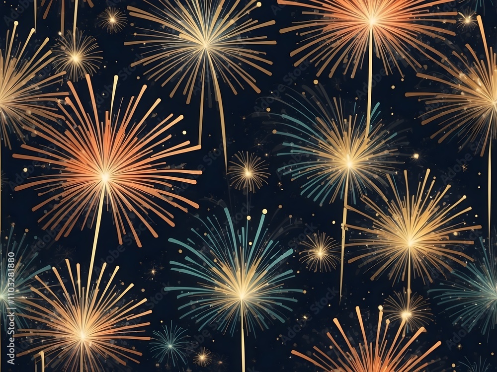Naklejka premium fireworks background