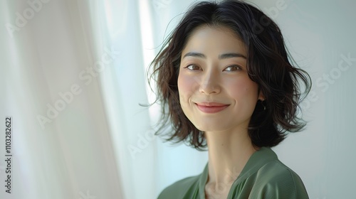 部屋で微笑む中年女性 美容イメージ AI Free Download 部屋で微笑む中年女性 美容イメージ AI - GFXLoad