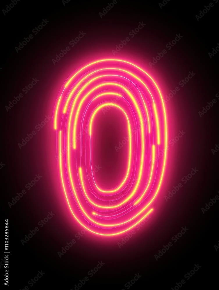 fingerprint neon icon. Elements of internet things set. Simple icon for websites, web design, mobile app, info graphics fingerprint neon icon. Elements of internet things set. Simple icon for websites, web design, mobile app, info graphics