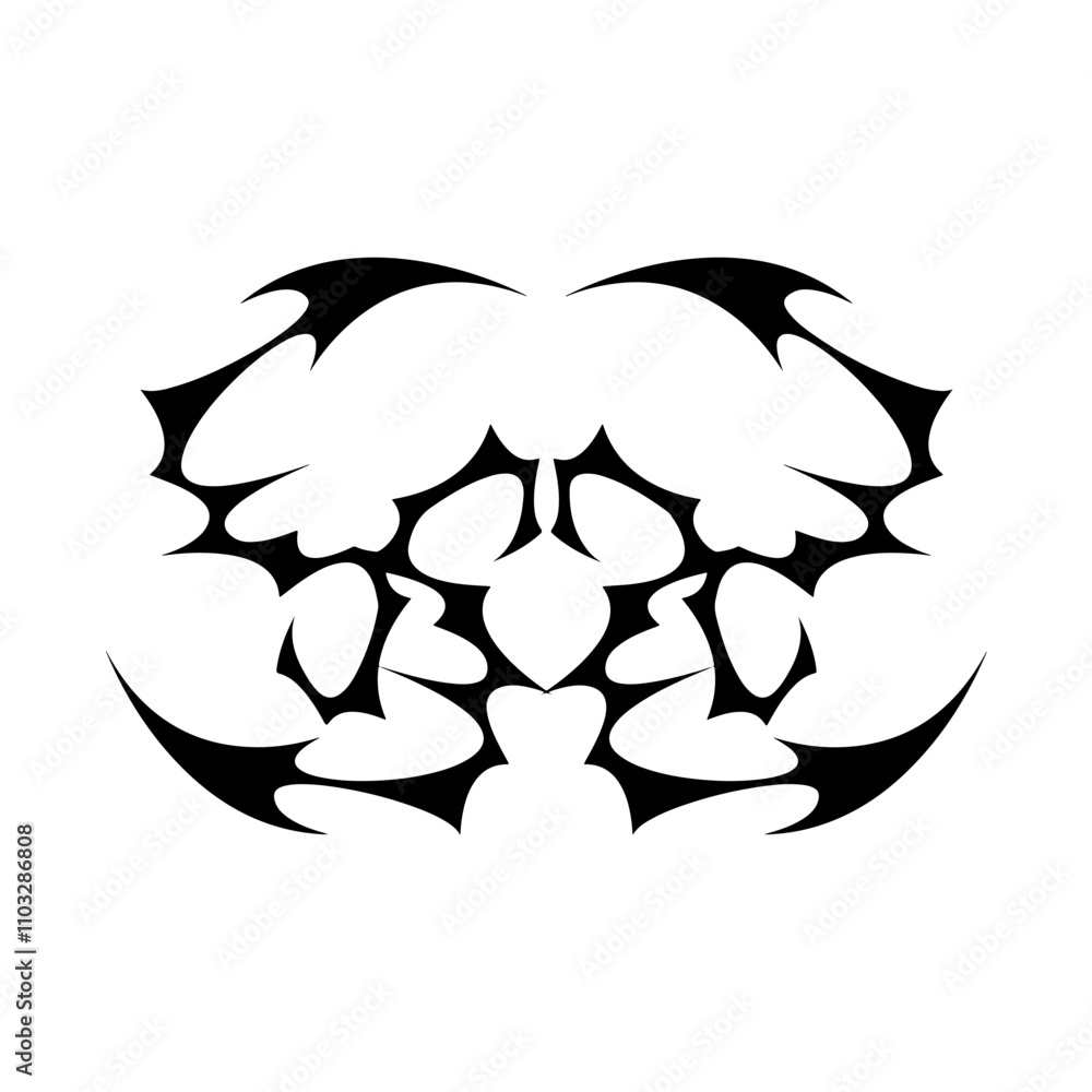 Stylized Cybersigil Floral Illustration Stylized Cybersigil Floral Illustration