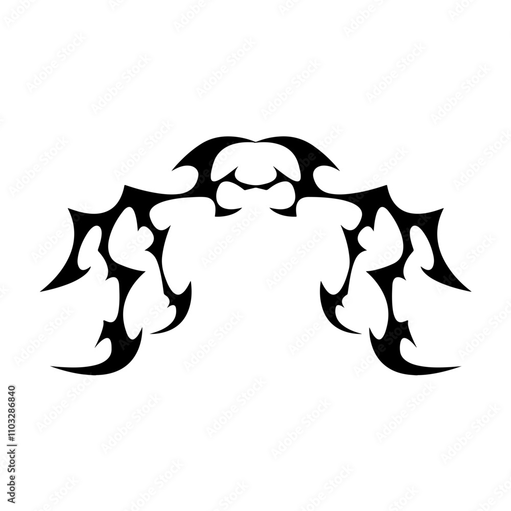 Fototapeta premium Stylized Cybersigil Floral Illustration