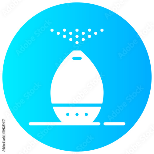 humidifier round glyph vector icon